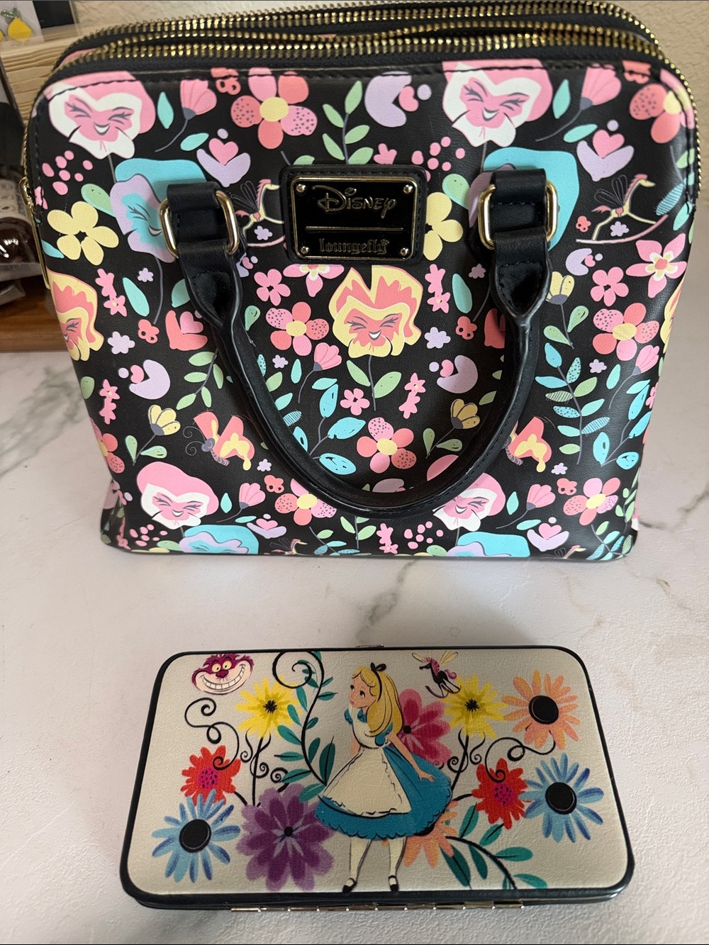 Loungefly Alice in Wonderland Satchel with wallet